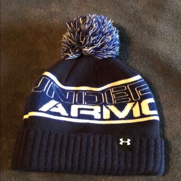Youth Under Armour Navy Blue And White 